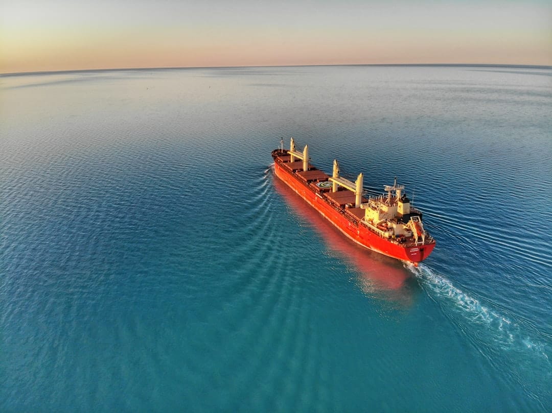 A dry bulk carrier at sea, the type of vessel operated by Star Bulk Carriers.