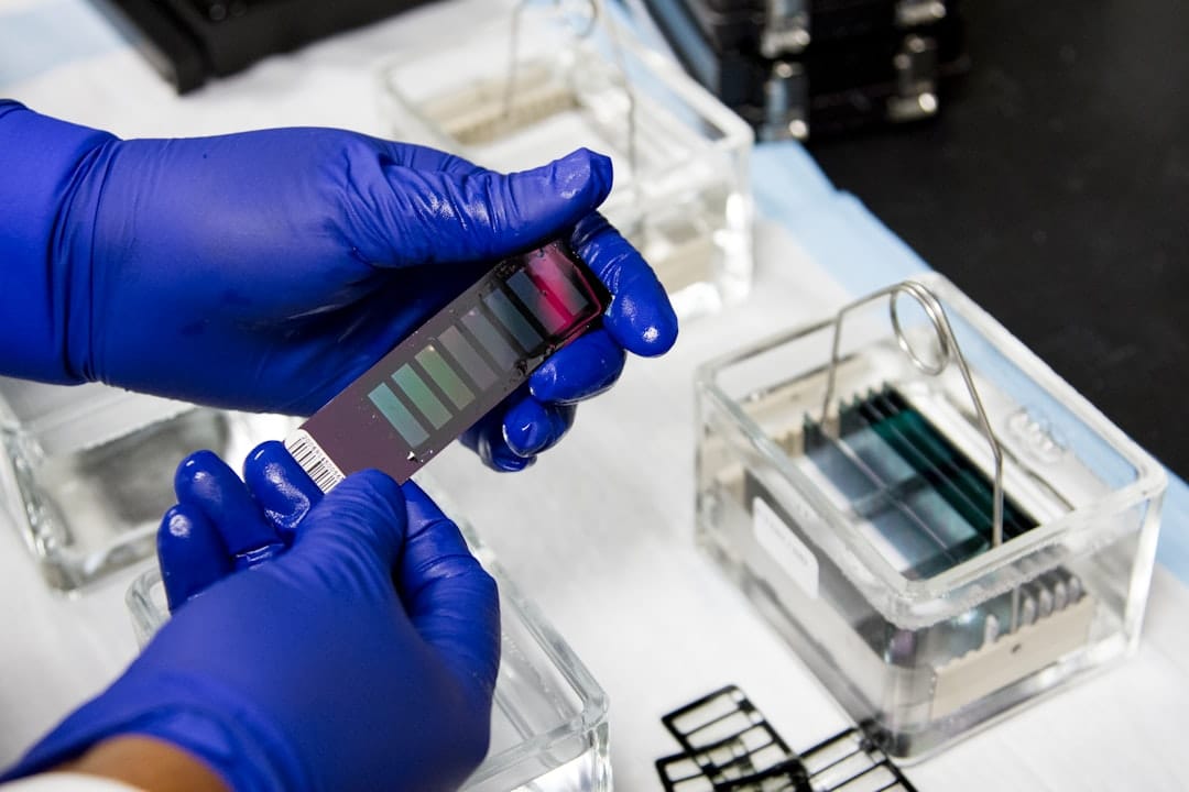 A handheld device used to identify chemical substances in the field.